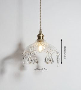 Lampa wisząca w kształcie misy