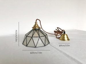Pantalla de cristal para lámpara colgante vintage (artesanía)