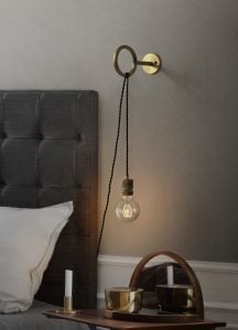 Loop Minimalist Wall Light With Wall Socket