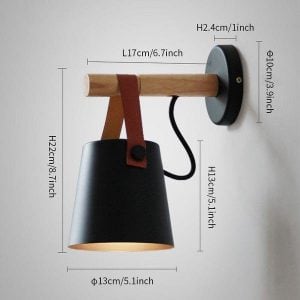 LED houten wandlamp