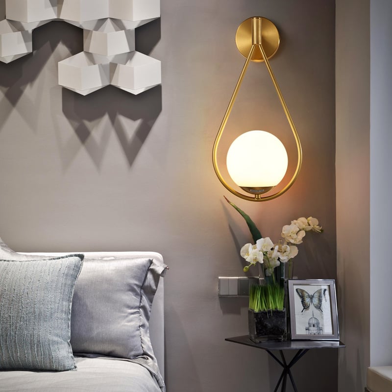 Lámpara de pared creativa de cobre