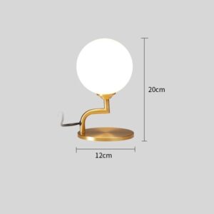 Lámpara de mesa de cobre de un solo cabezal