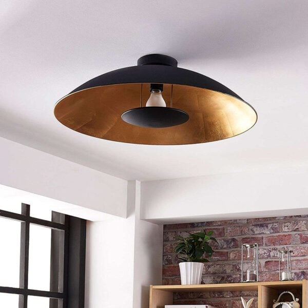 Modern Black-Golden Ceiling Light